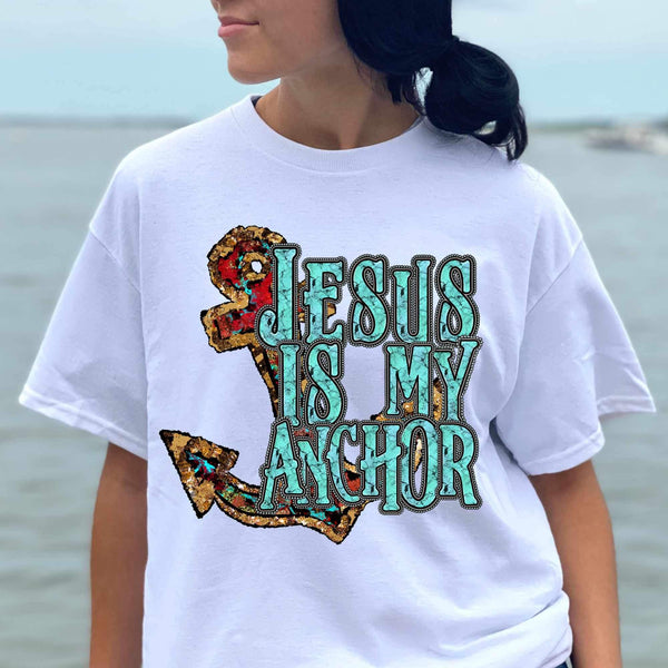 Jesus is my anchor blue (CITY) 24240 DTF transfer