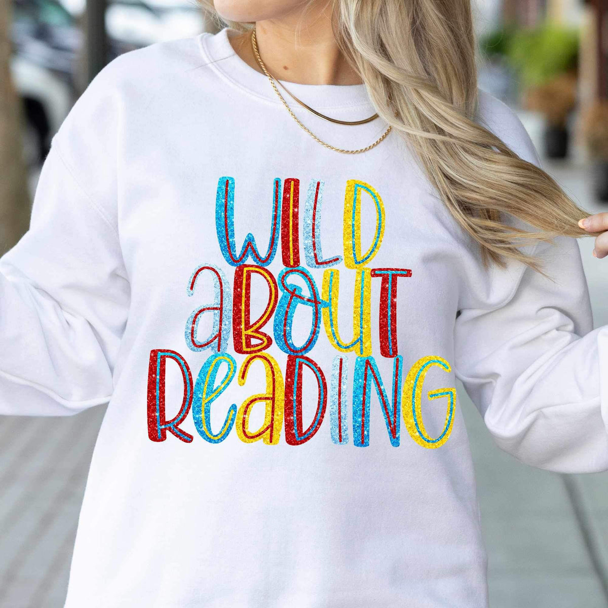 Wild about reading colorful (CITY) 24249 DTF transfer