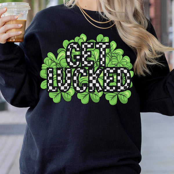 Get lucked clover background (CITY) 24213 DTF transfer