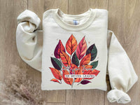 Fall for jesus he never leaves (multicolor leaves) 9756 DTF TRANSFER