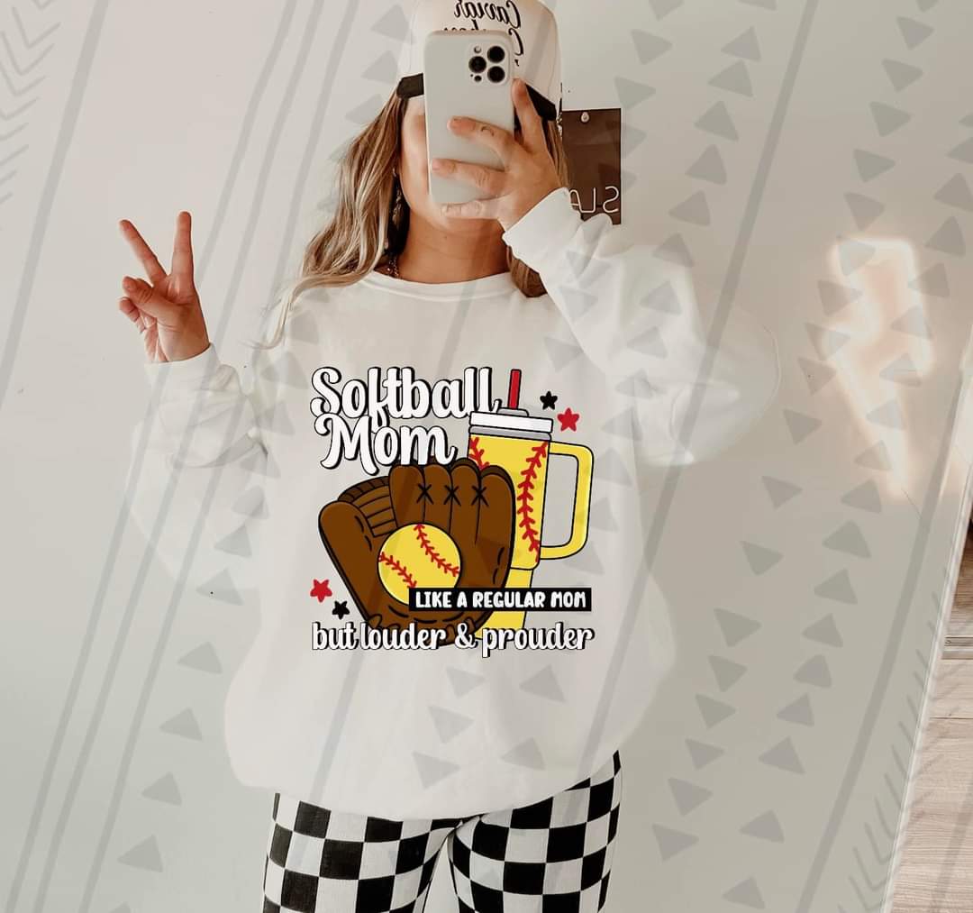 Softball mom like a regular mom but louder & prouder 33291 DTF transfer