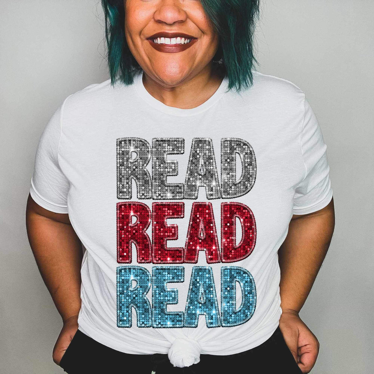 Read stacked silver red blue (CITY) 24245 DTF transfer