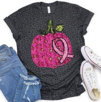 Sequin breast cancer awareness pumpkin 9758 DTF TRANSFER