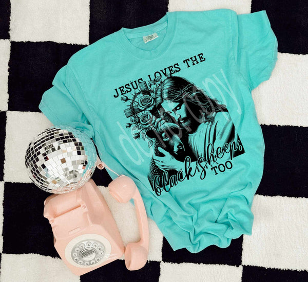 Jesus loves the black sheep too 82937 DTF transfer