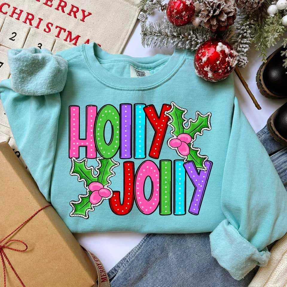 Holly jolly colorful (ABD) 65751 DTF transfer