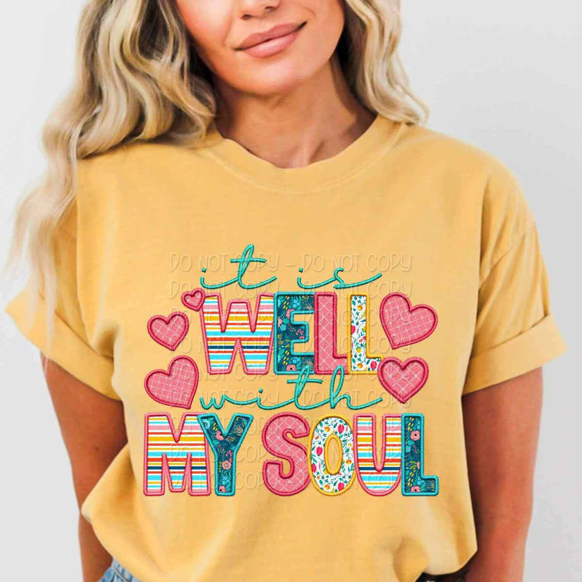 It is well with my soul spring pattern 24298 DTF transfer