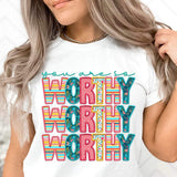 You are worthy stacked spring pattern 24297 DTF transfer