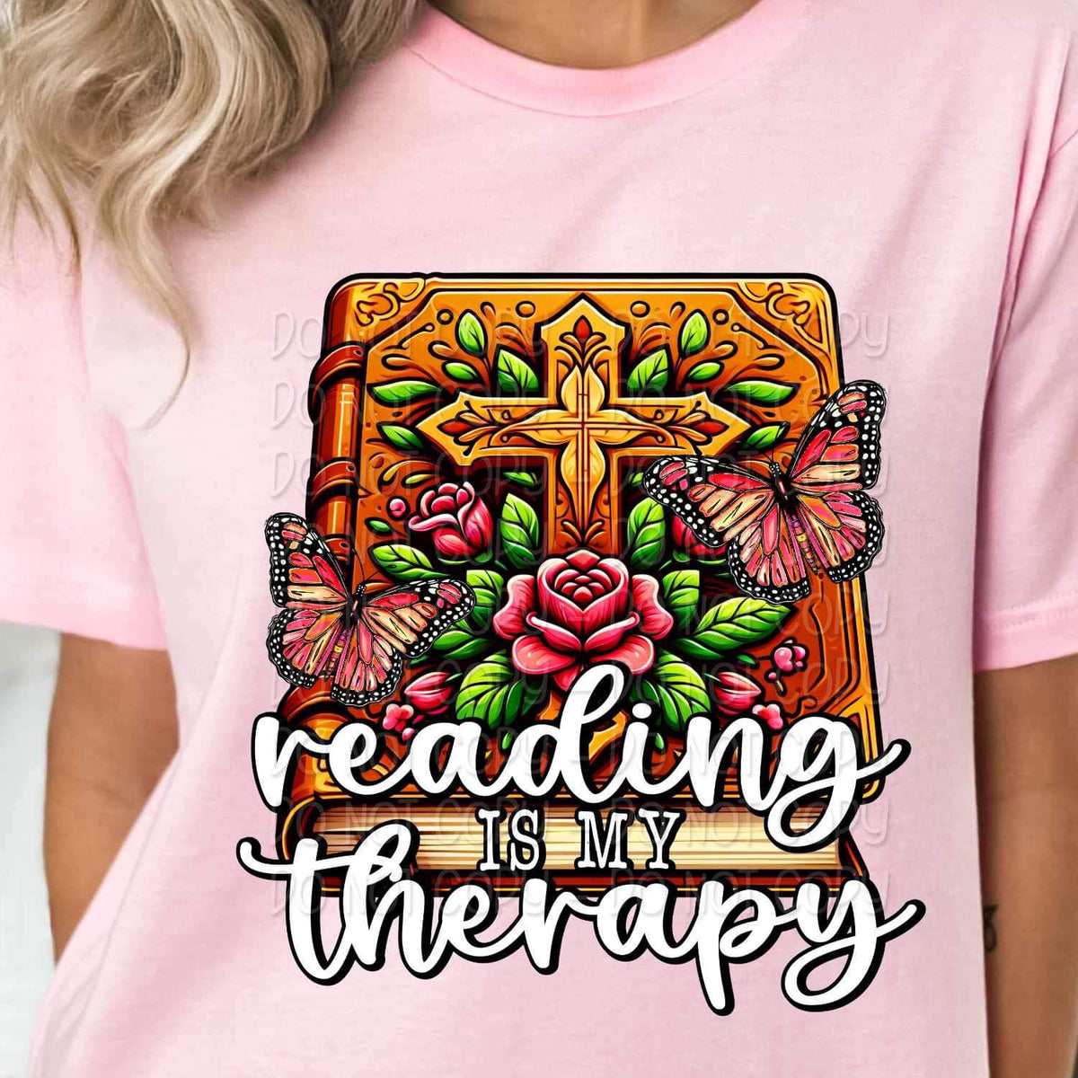 Reading is my therapy 24299 DTF transfer