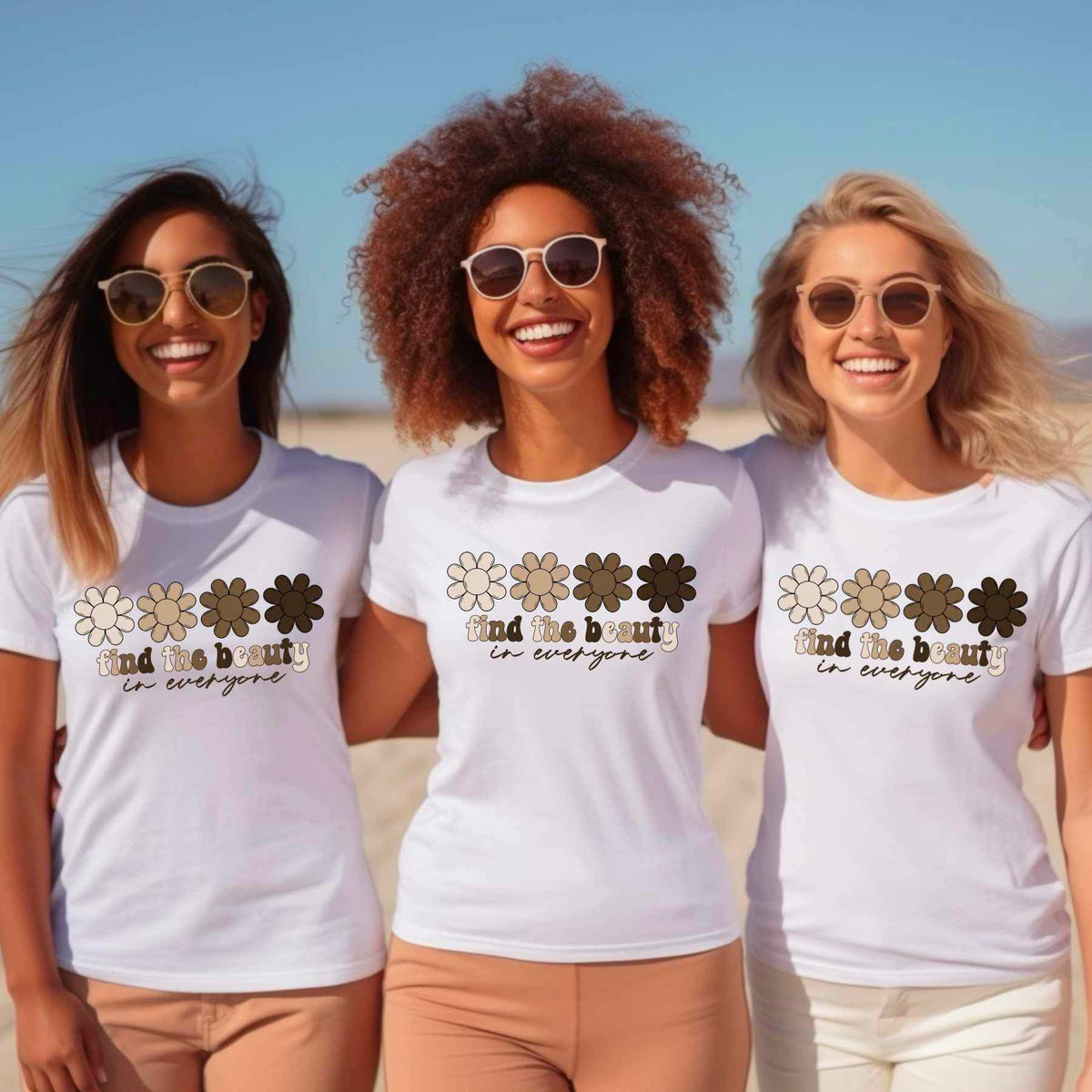 Find the beauty in everyone skin tone flowers (CSC) 24416 DTF transfer