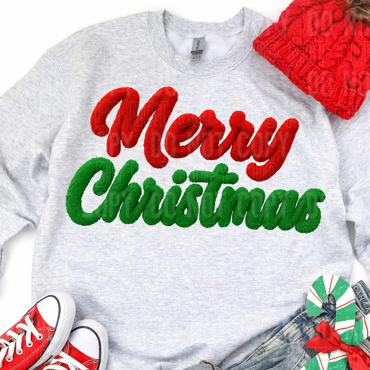 Merry Christmas green and red (SBB) DTF Transfer