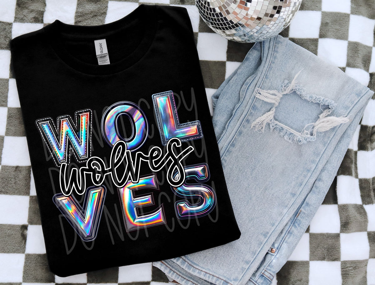 Wolves holographic 45213 DTF transfers