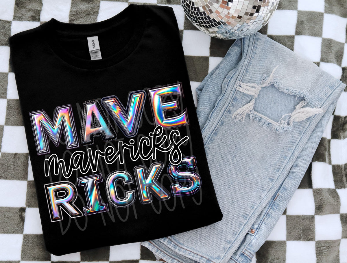Mavericks holographic 45217 DTF transfers