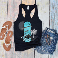 Summer vibes orca white palm tree (CSC) 24395 DTF transfer