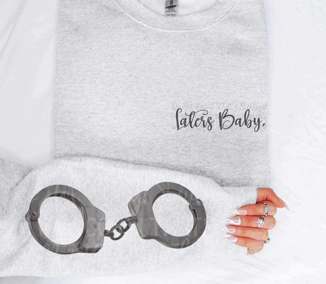 Laters baby BLACK POCKET 11016 DTF TRANSFER