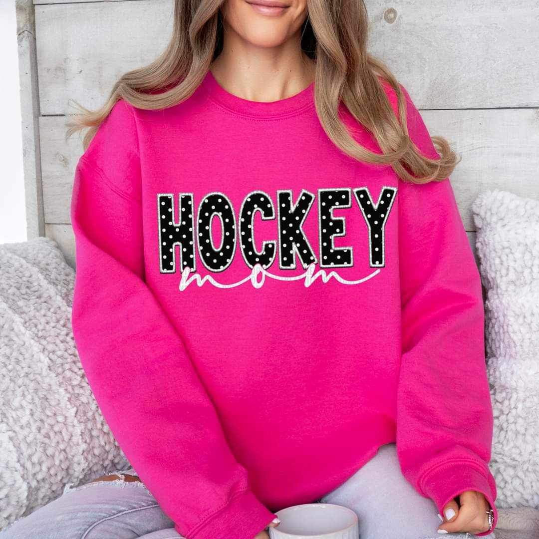 Hockey mom black background 24369 DTF transfer