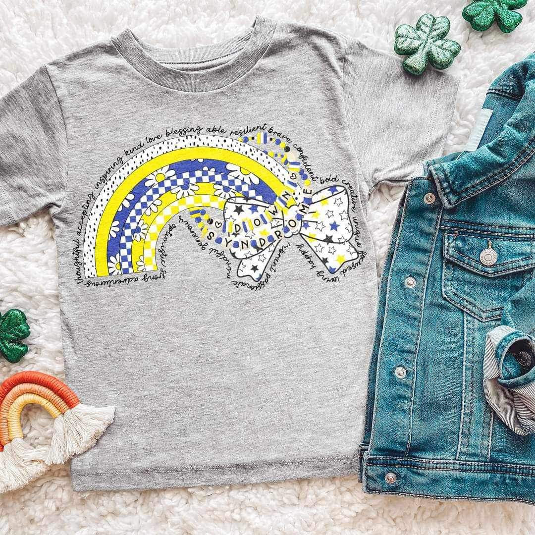 Down syndrome rainbow 24428 DTF transfer