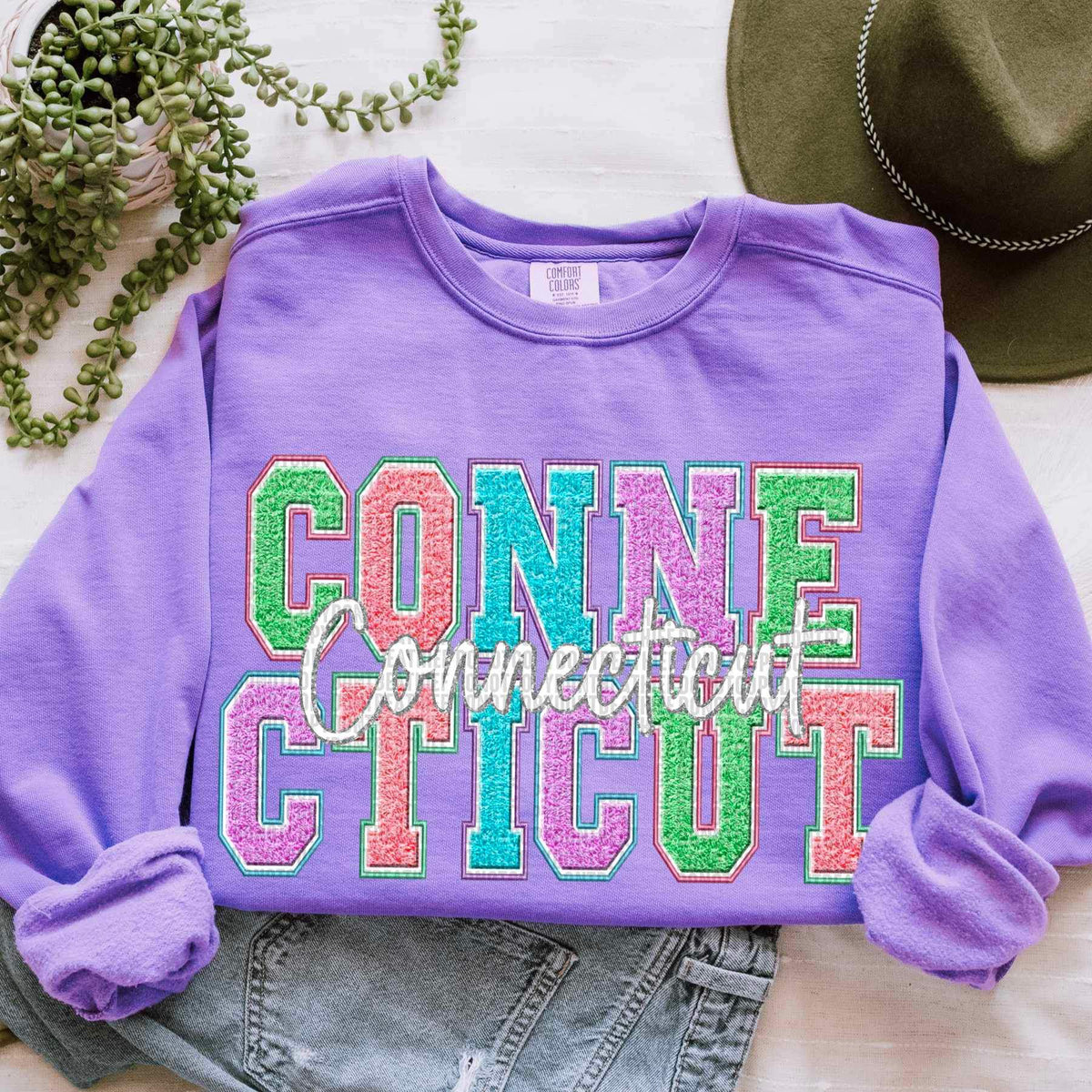 Connecticut fuzzy effect 24460 DTF transfer