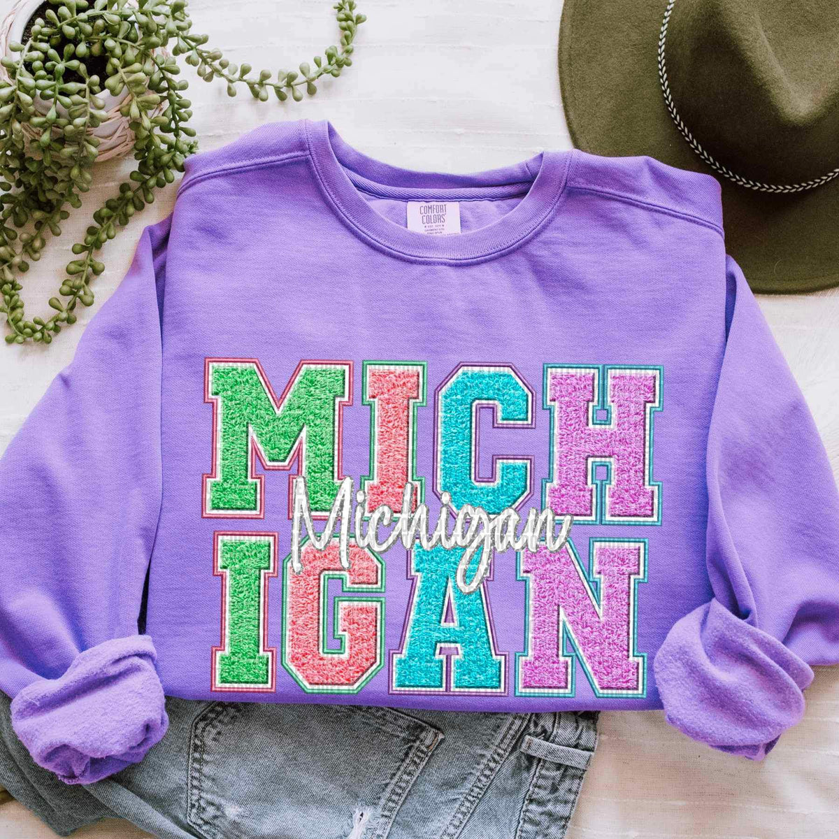 Michigan fuzzy effect 24459 DTF transfern