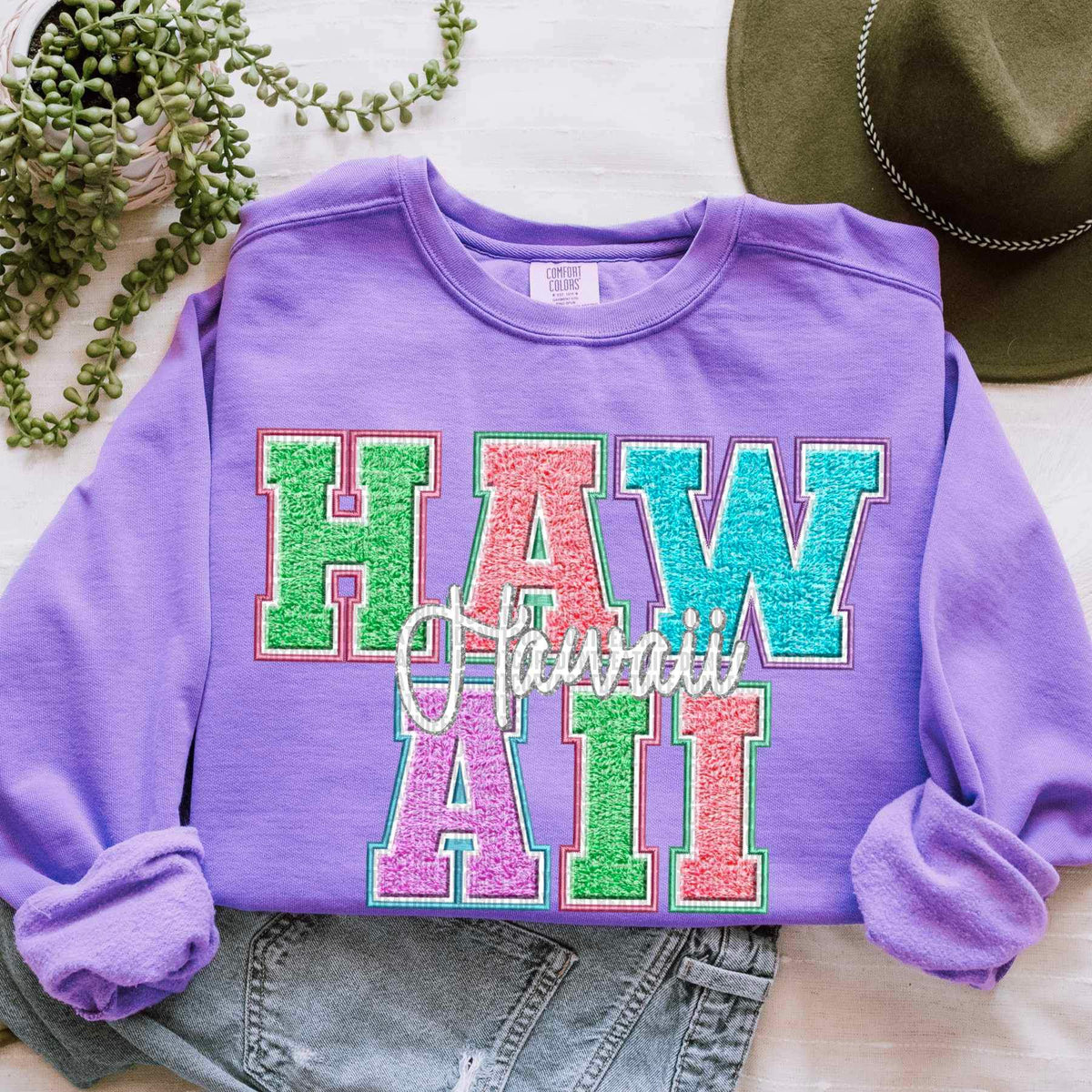 Hawaii fuzzy effect 24451 DTF transfer