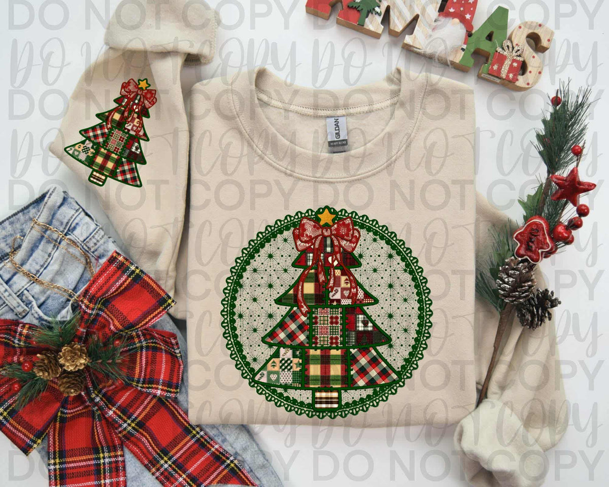 Patchwork Tree circle Revel 112817 DTF Transfer