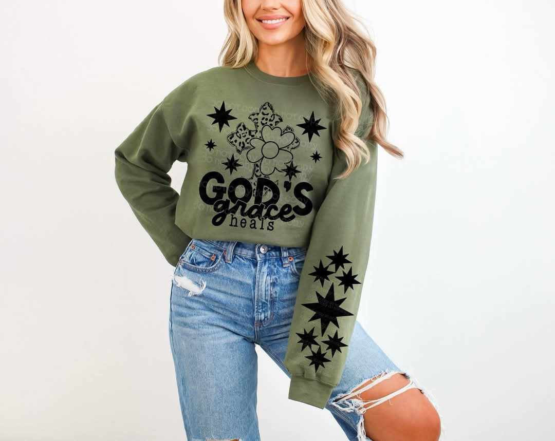 God’s grace BLACK FRONT (C’s) 84052 DTF transfer