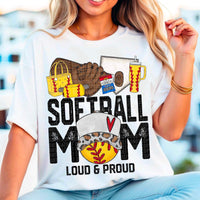 Softball mom loud & proud 24477 DTF transfer