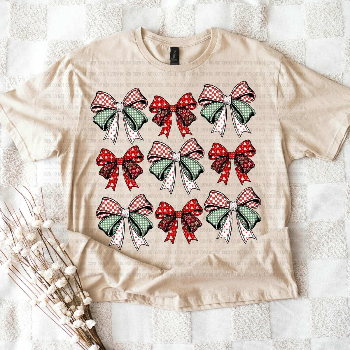 Christmas Bows Revel 115703 DTF Transfer