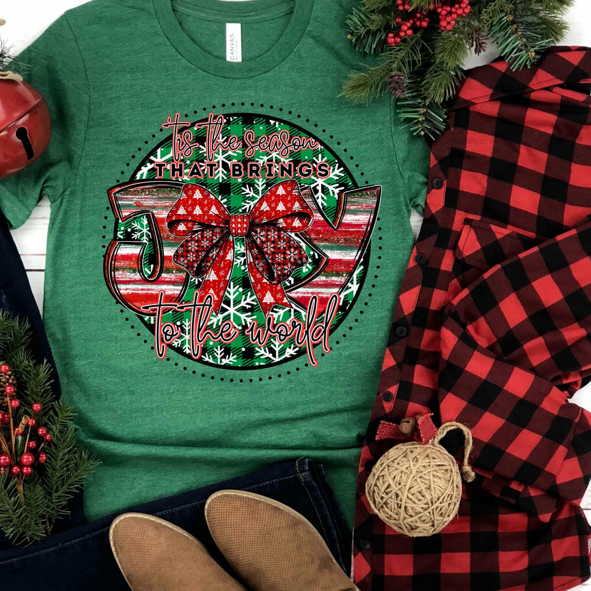 The season that brings joy to the world circle Revel 112818 DTF Transfer