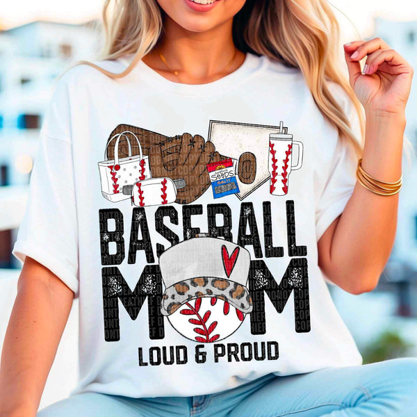 Baseball mom loud & proud 24476 DTF transfer