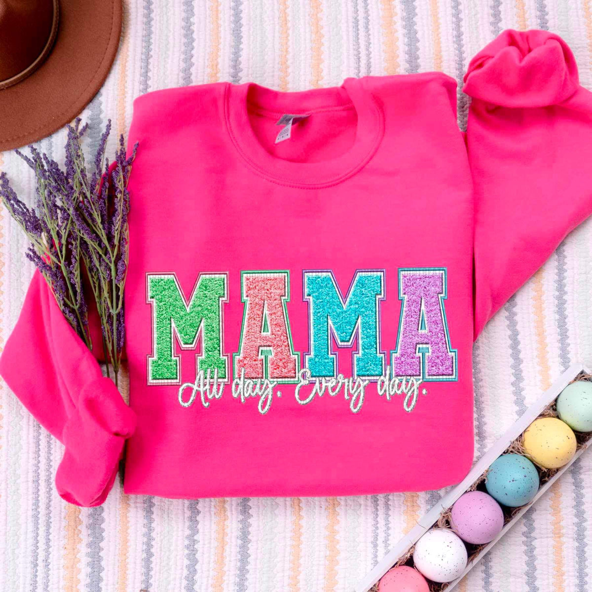 Mama all day everyday fuzzy effect 24467 DTF transfer