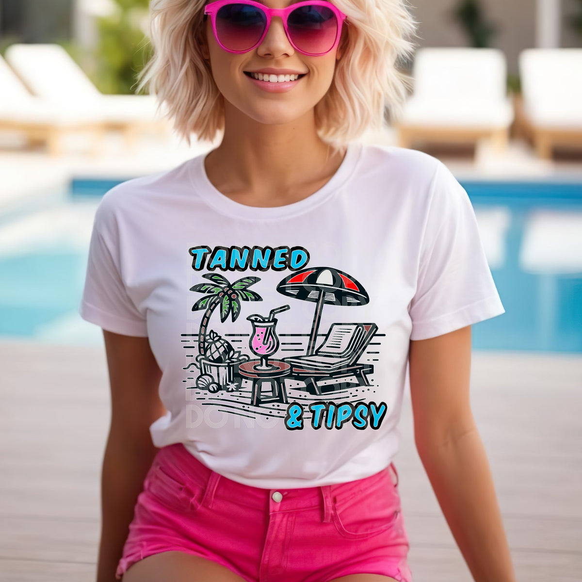 Tanned & tipsy umbrella (DD) 33417 DTF transfer