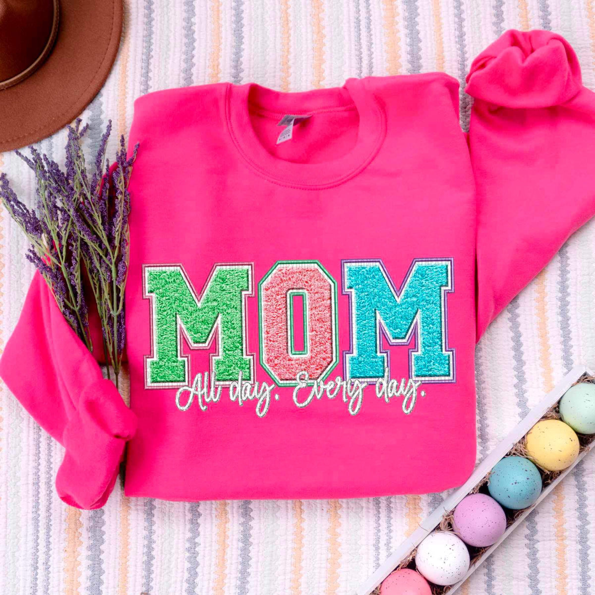 Mom all day everyday fuzzy effect 24468 DTF transfer