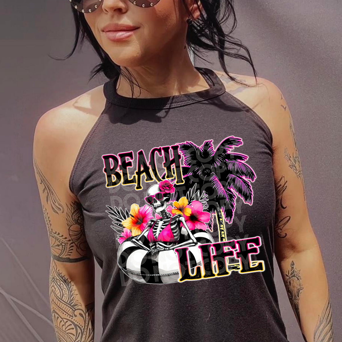 Beach life skellie (DD) 33414 DTF transfer