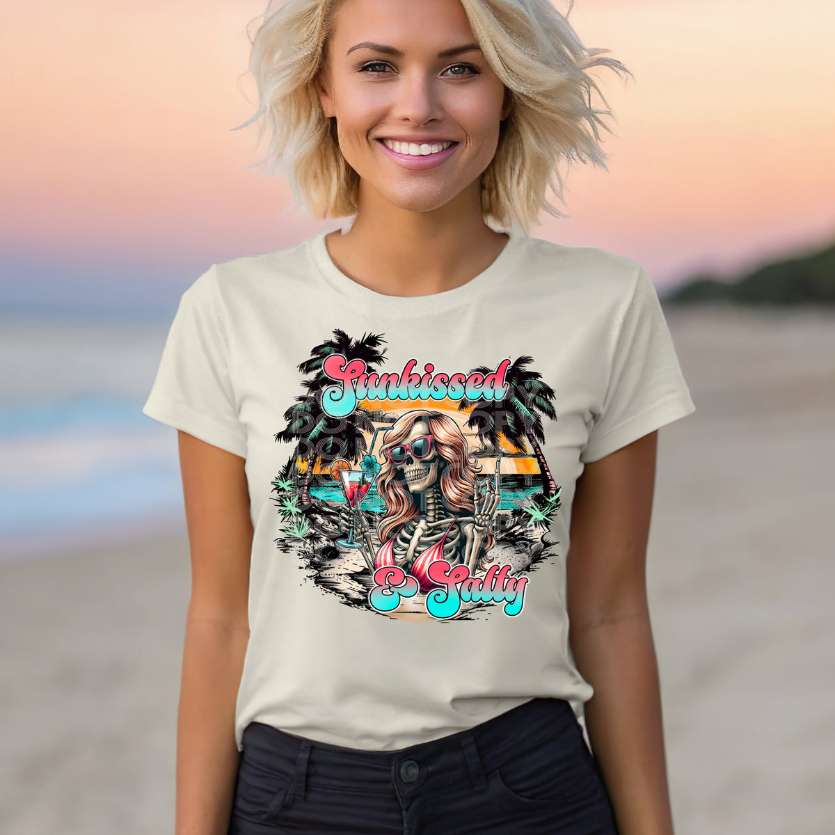 Sunkissed & salty (DD) 33410 DTF transfer