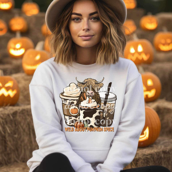 Wild about pumpkin spice coffees and shaggy cow 2974 DTF TRANSFER