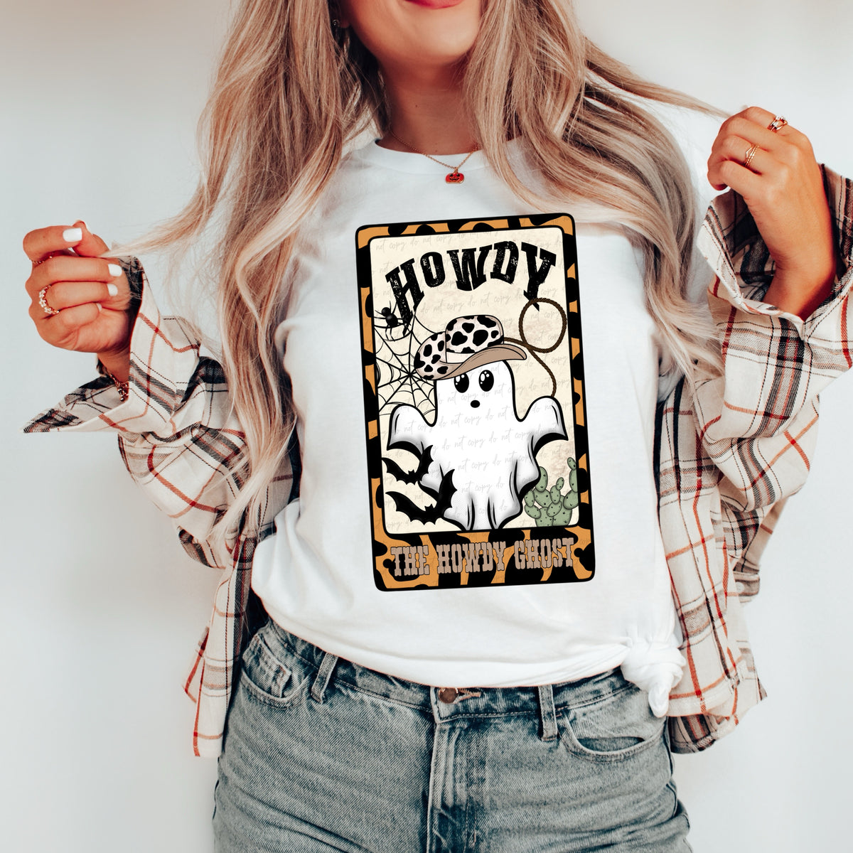 The howdy ghost card (VIRGO) 33422 DTF transfer