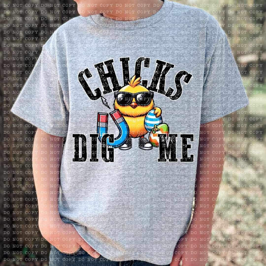 Chicks dig me chick and magnet (ECHT) 24515 DTF transfer