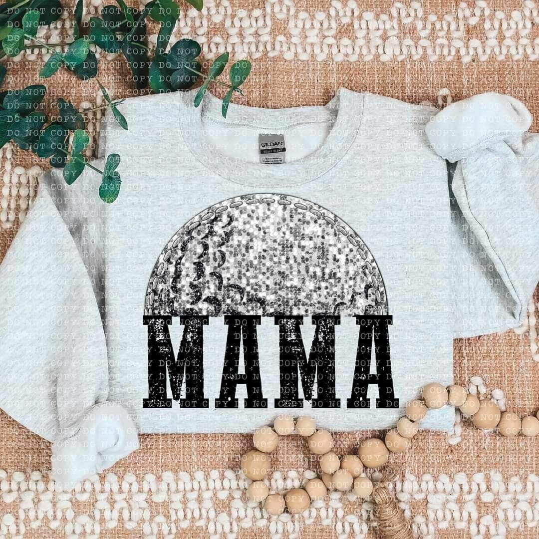 Mama golf GLITTER (ECHT) 24538 DTF transfer