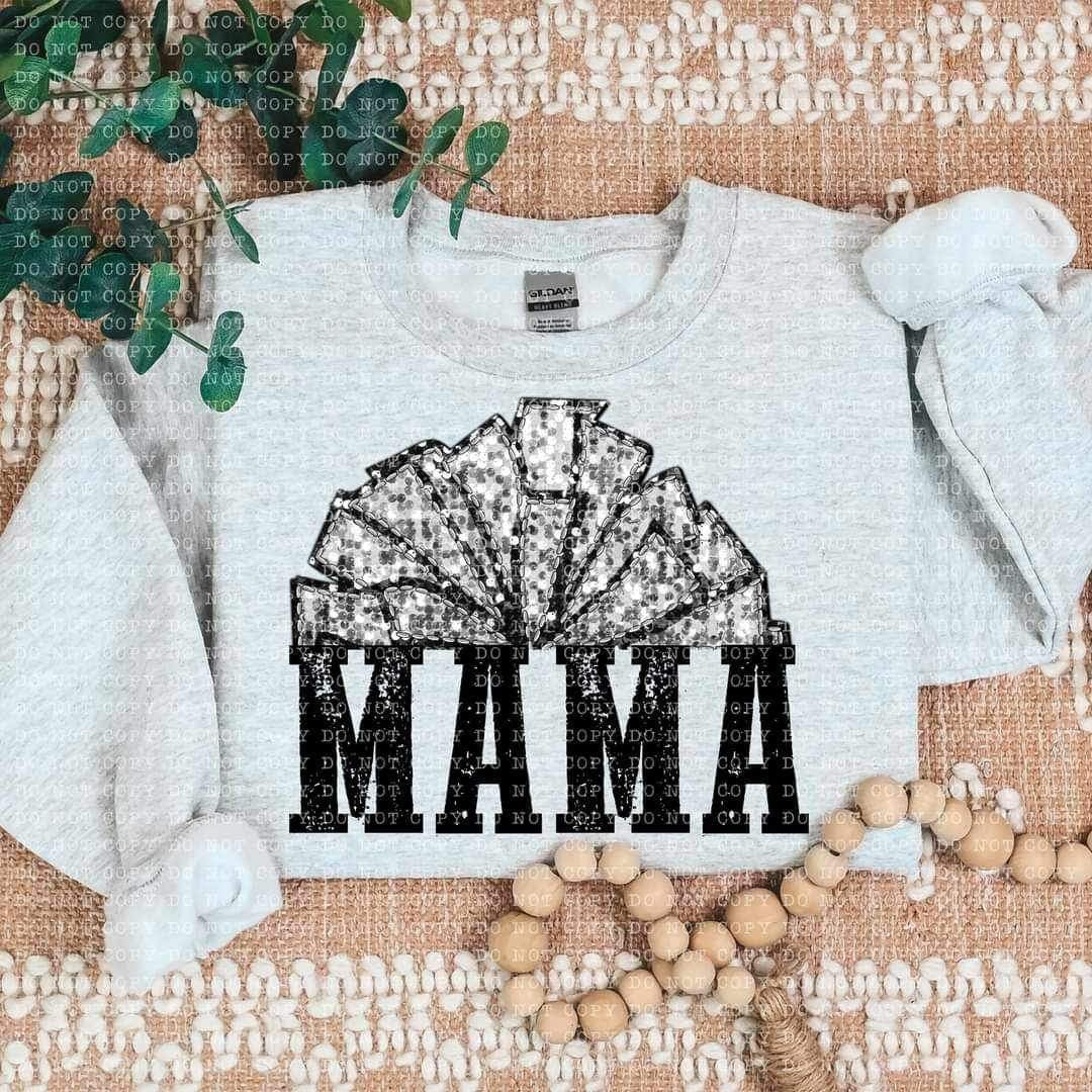 Mama cheer GLITTER (ECHT) 24537 DTF transfer