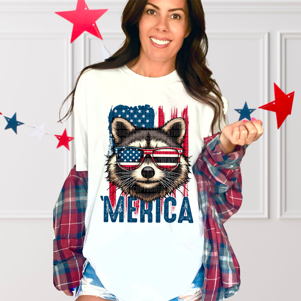 Merica raccoon (SDD) 33458 DTF transfer