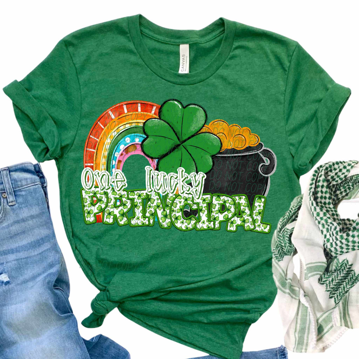 One lucky principal (CITY) 84161 DTF transfer