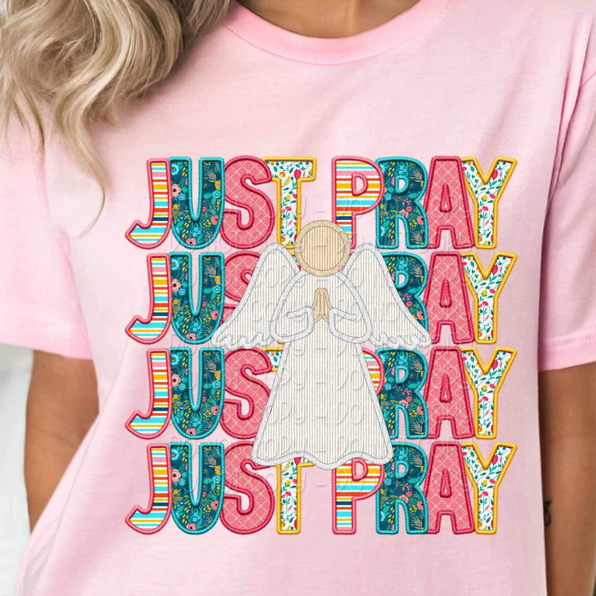Just pray stacked spring pattern 24544 DTF transfer