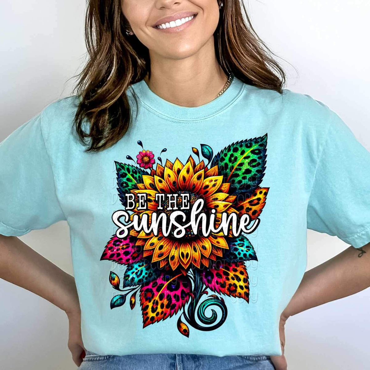 Be the sunshine leopard sunflower 24551 DTF transfer