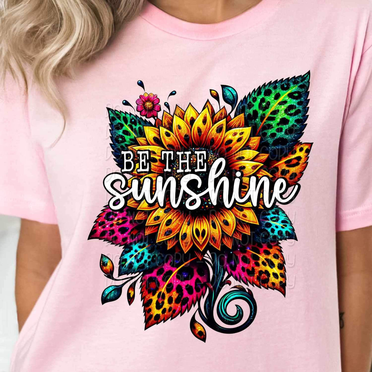 Be the sunshine leopard sunflower 24551 DTF transfer