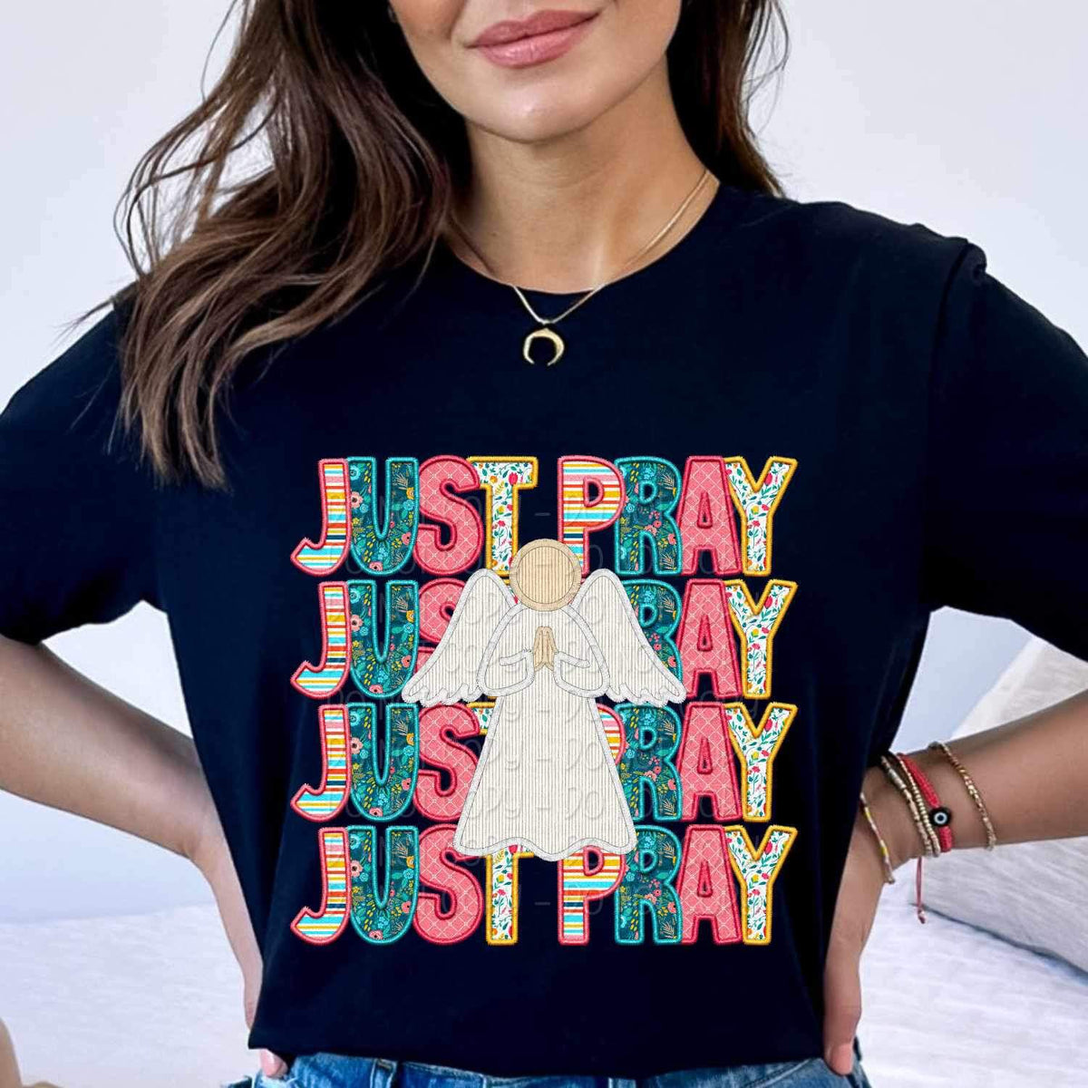 Just pray stacked spring pattern 24544 DTF transfer