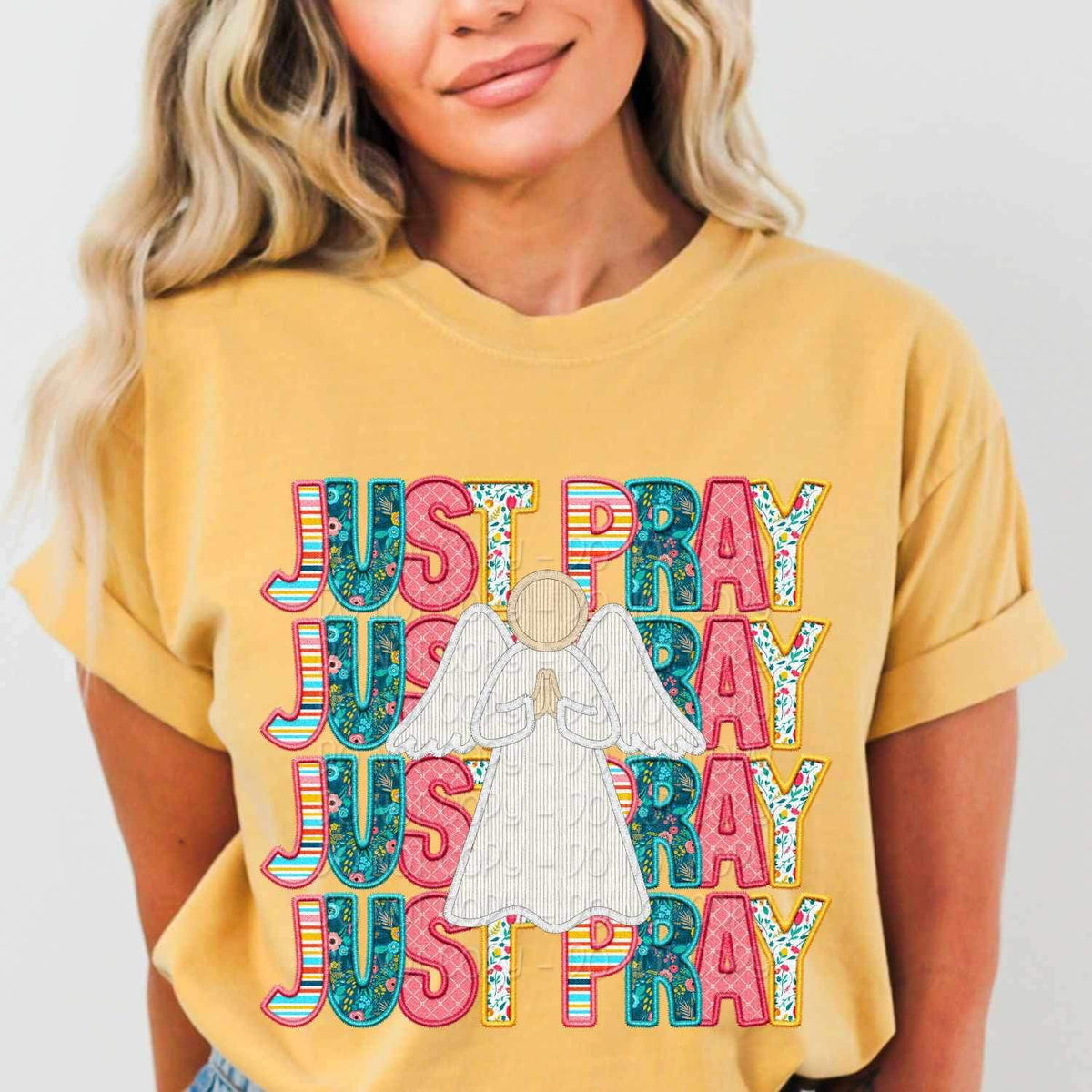 Just pray stacked spring pattern 24544 DTF transfer