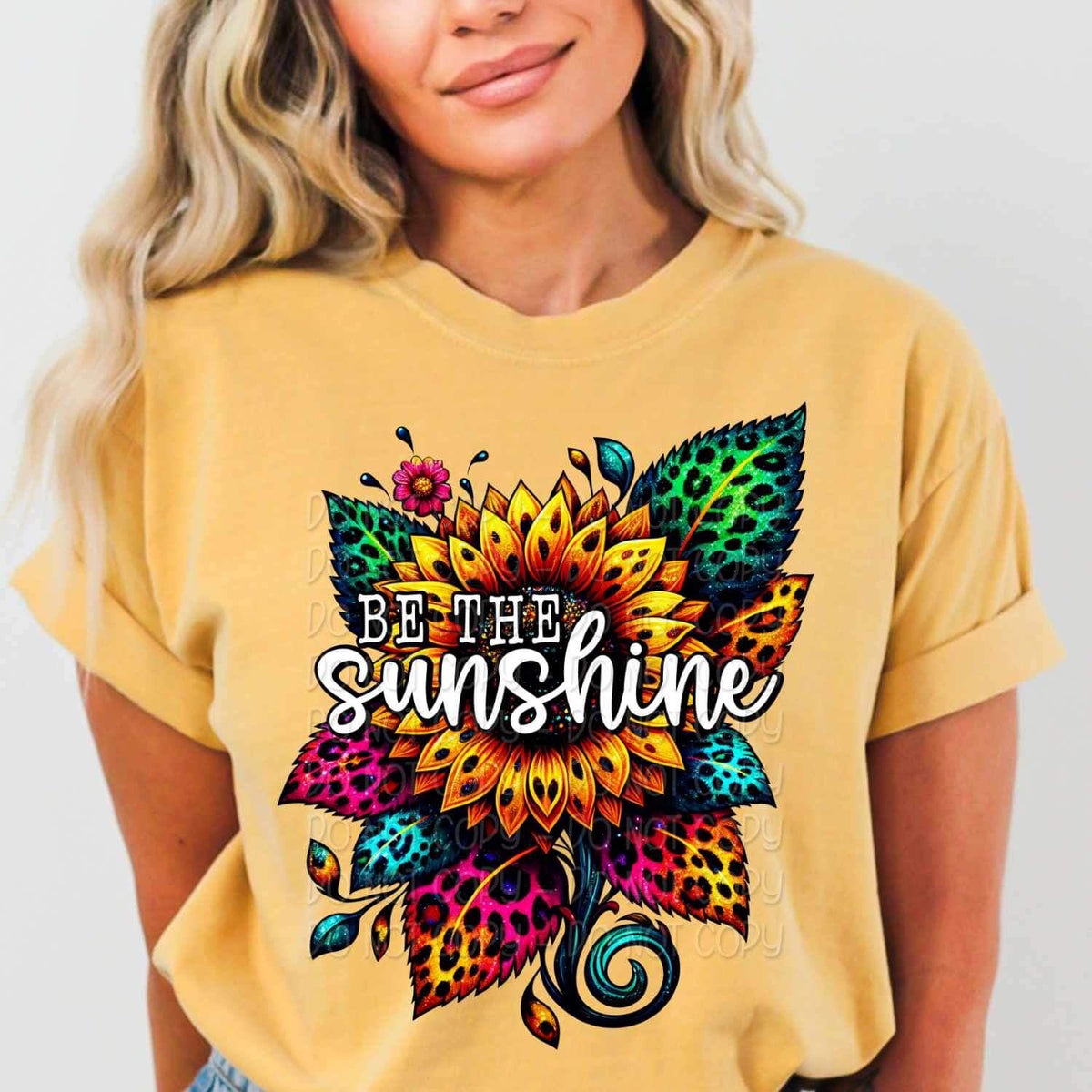 Be the sunshine leopard sunflower 24551 DTF transfer
