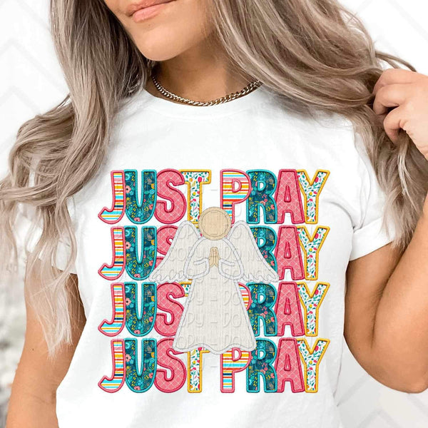 Just pray stacked spring pattern 24544 DTF transfer