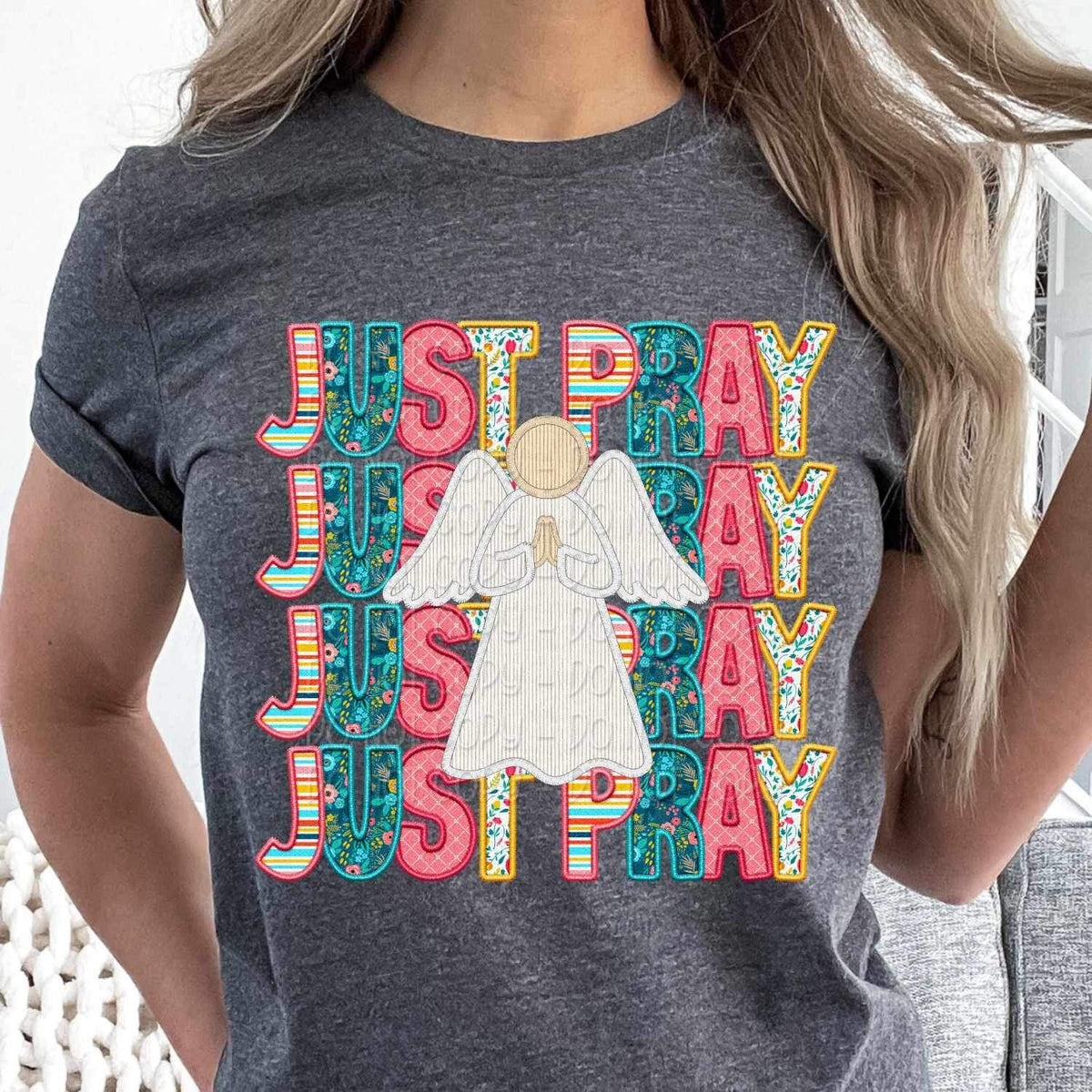 Just pray stacked spring pattern 24544 DTF transfer