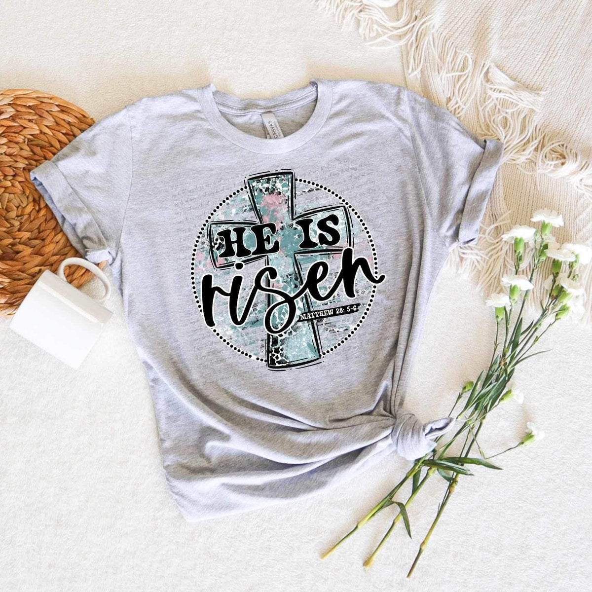 He is risen circle (SAL) 24565 DTF transfer